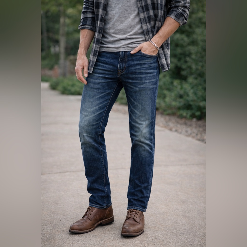 American Eagle Athletic Skinny Jeans 33x34 Dark Wash Stretch Mens Nwot